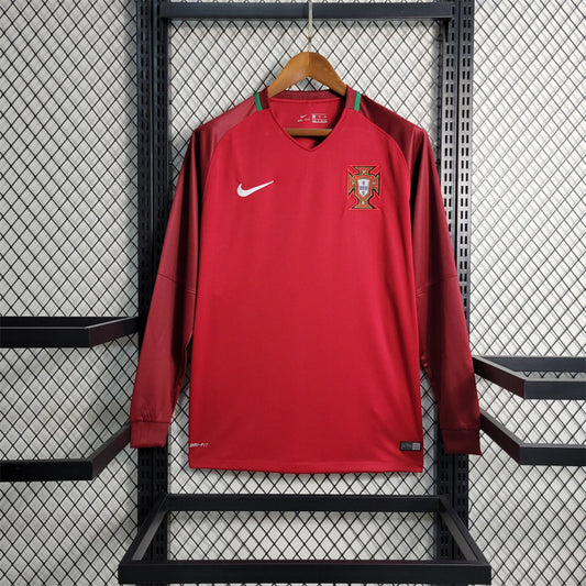 Portugal 2016 Euro Home Long Sleeve Retro Kit